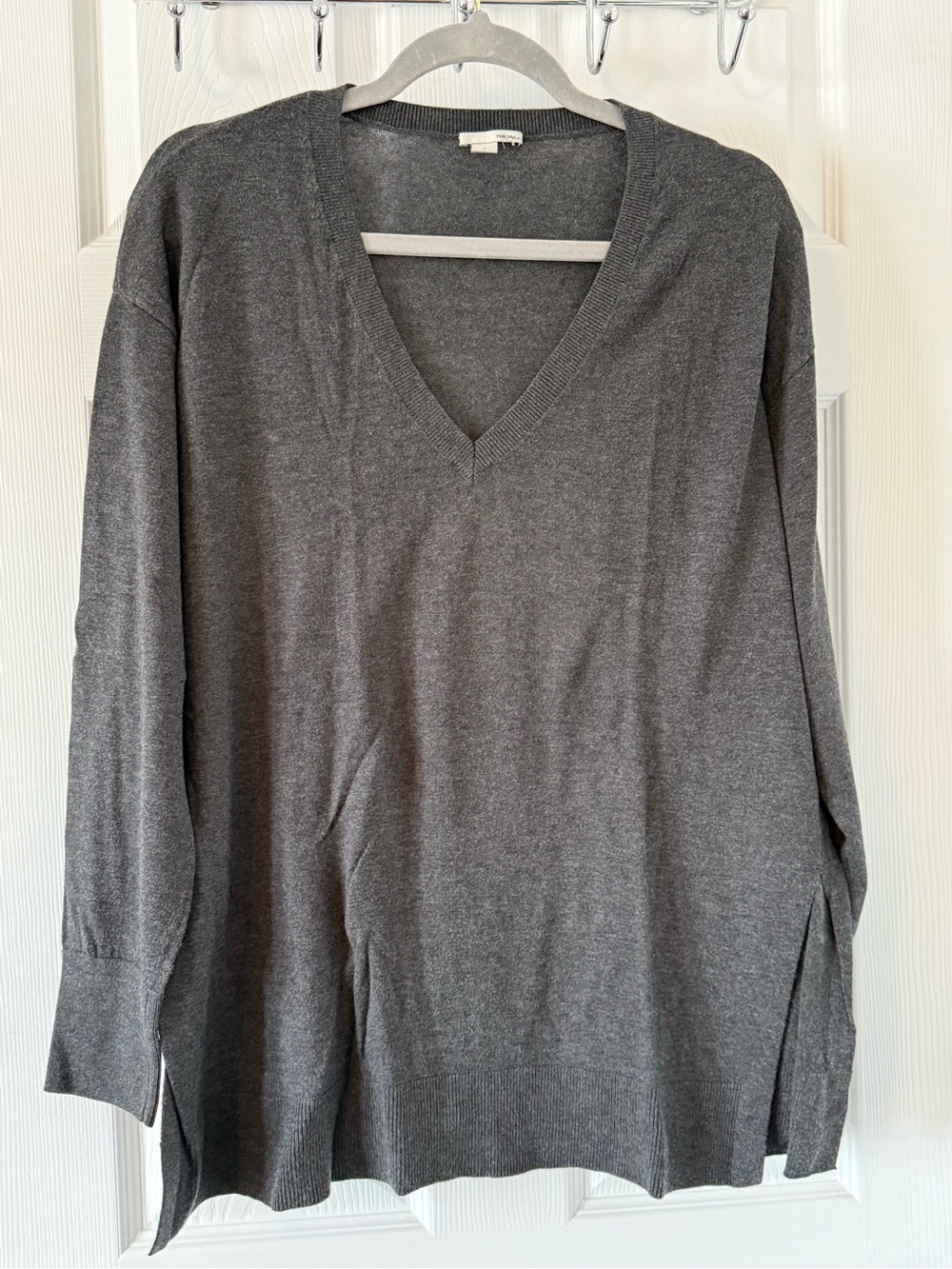 Halogen Charcoal V-Neck Sweater
